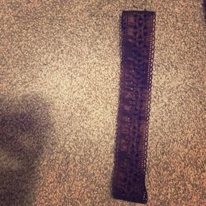 Brown satin headband